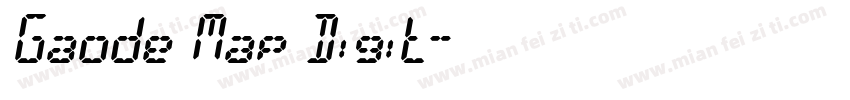 Gaode Map Digit字体转换
